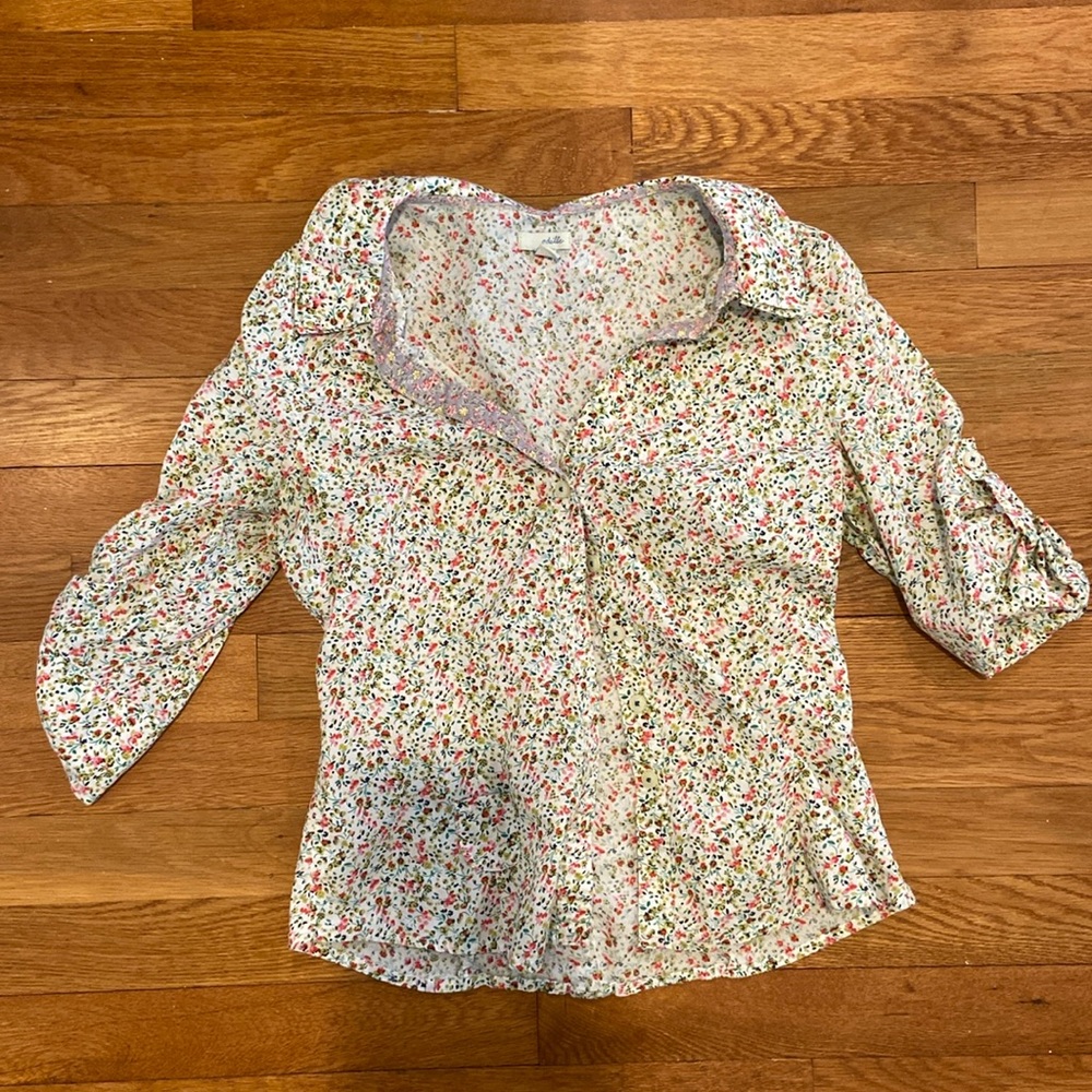 Anthropologie Odille Floral Top